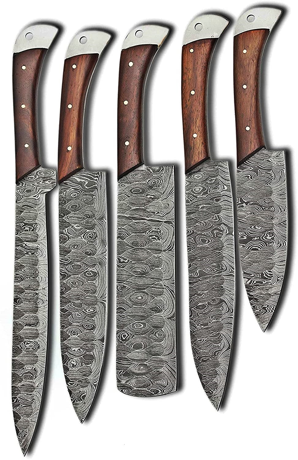 "Damascus Steel Knife Sets – Custom Handmade 9” to 13” Blades"